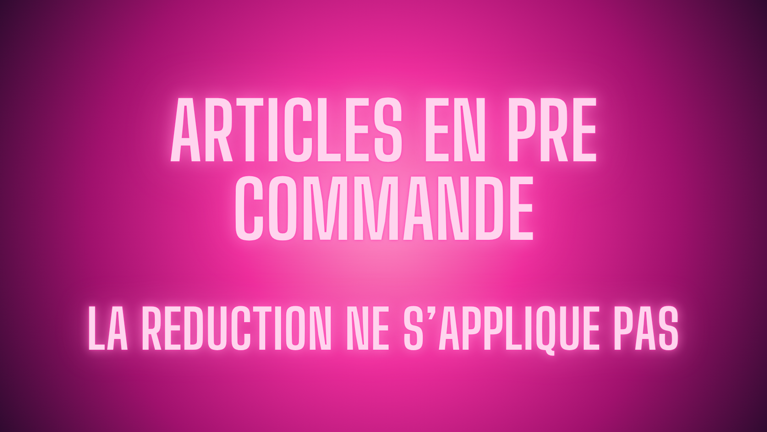 Article en pré commande
