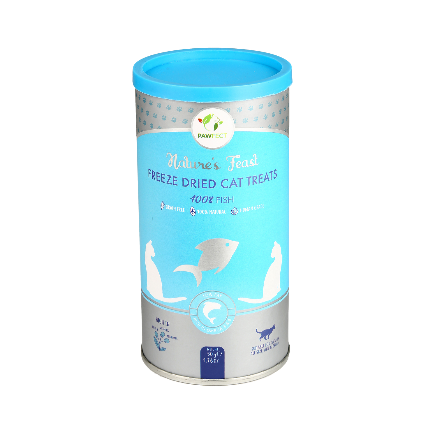 Gâteries lyophilisées Pawfect pour chats au poisson 50 gr.